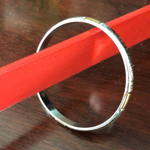 Brighton Venezia Two Tone Silver & Gold-Plated Bangle - Picture 7 of 7